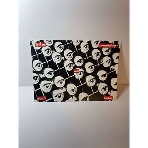 Barbara Kruger Postcard Print “Tell Us Something We Don’t‎ Know” Vintage